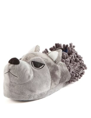 Kids&#39; Wolf Slippers